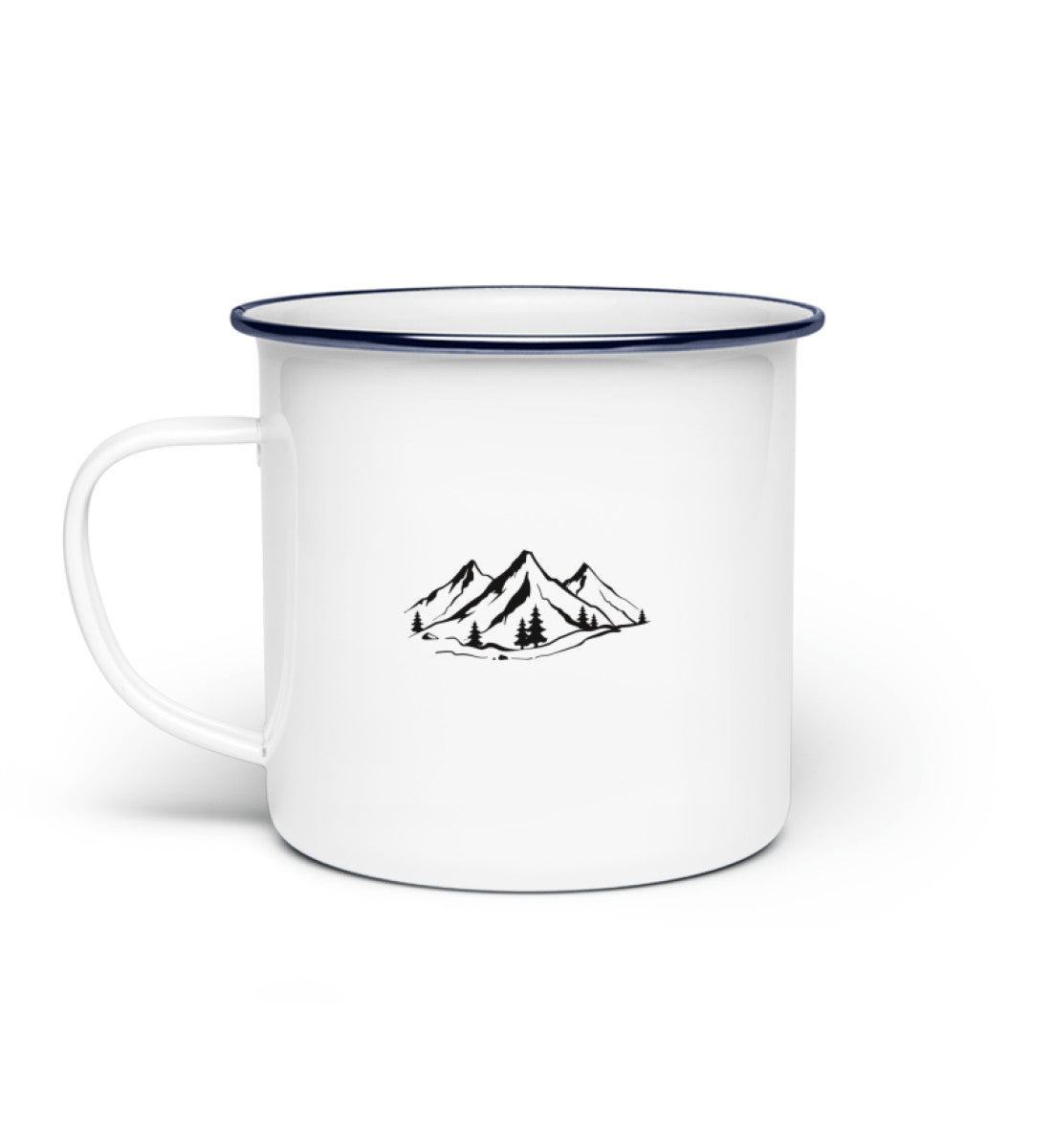 Berge und Bäume - Emaille Tasse berge wandern