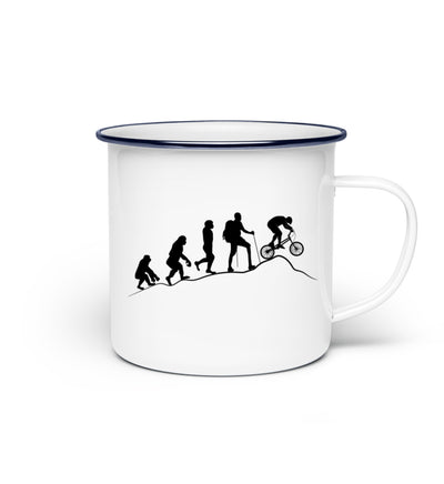 Mountainbike Evolution - Emaille Tasse mountainbike