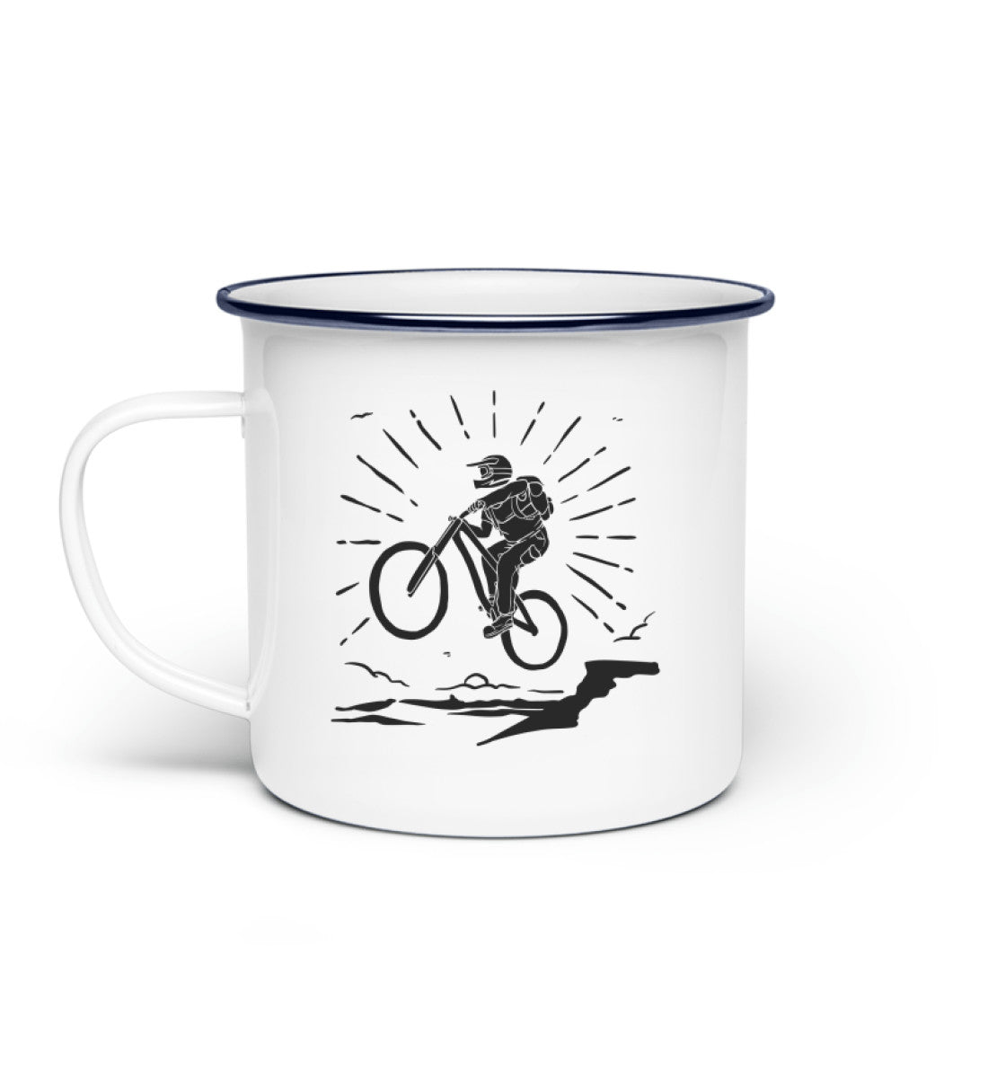 Mountainbiken - Emaille Tasse mountainbike