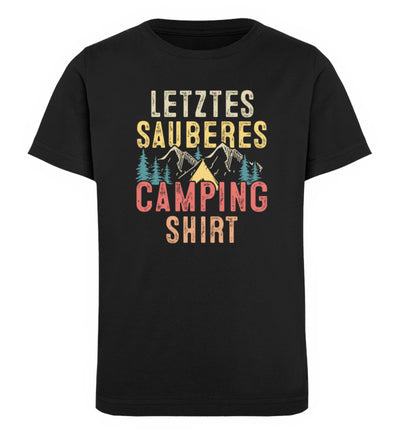 Letztes Sauberes Camping Shirt - Kinder Premium Organic T-Shirt camping Schwarz