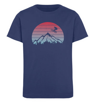 Mountainbiken Vintage - Kinder Premium Organic T-Shirt mountainbike Navyblau