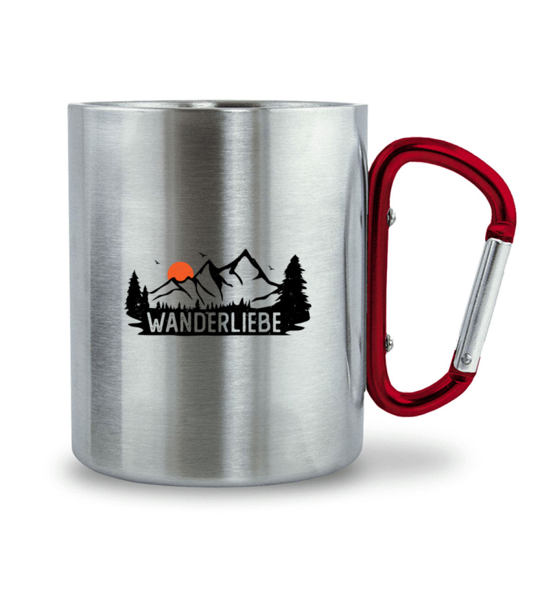 Wanderliebe, Berge und Sonne - Karabiner Tasse wandern 330ml