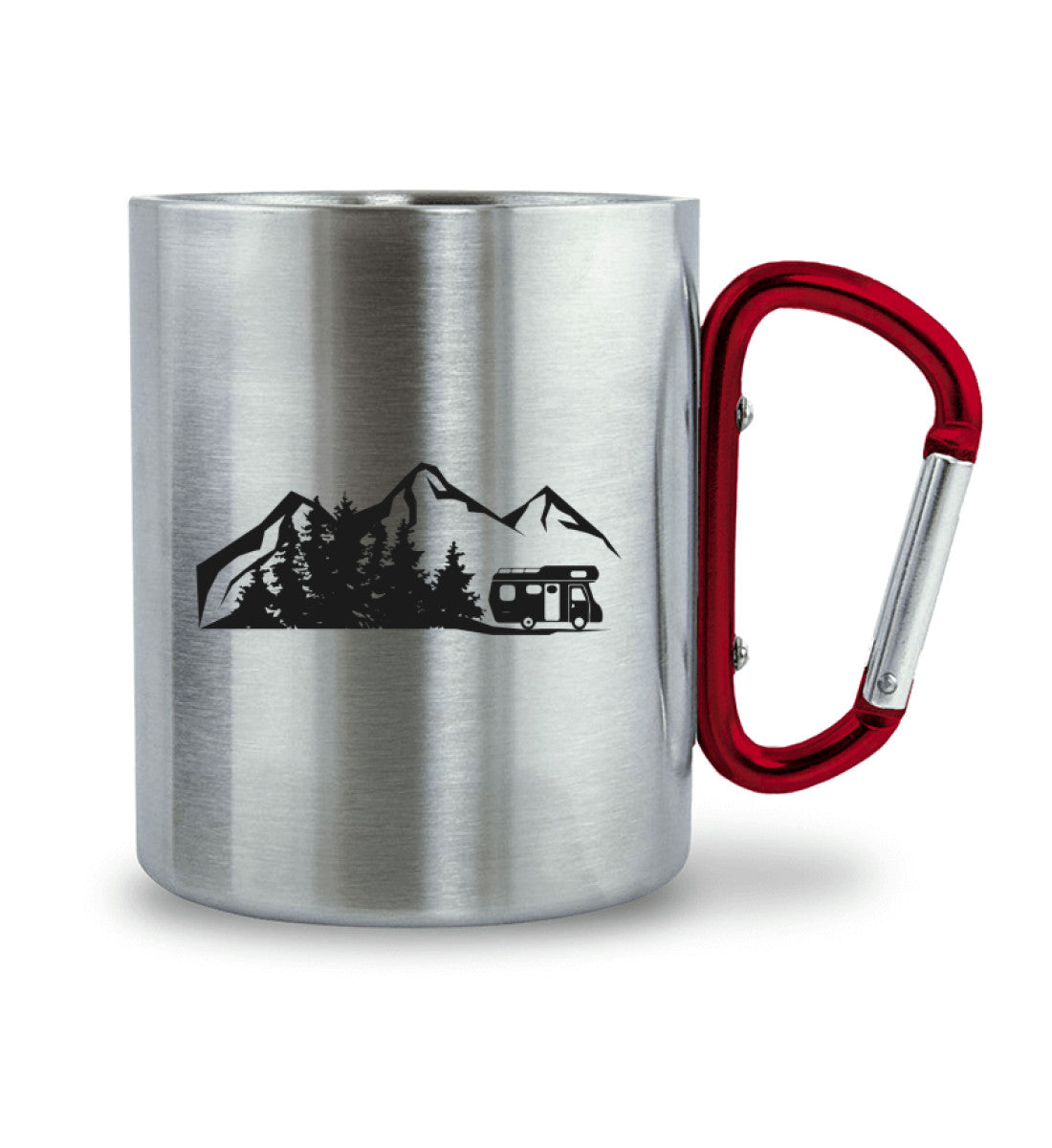 Berglandschaft und Wohnmobil - Karabiner Tasse' berge camping 330ml