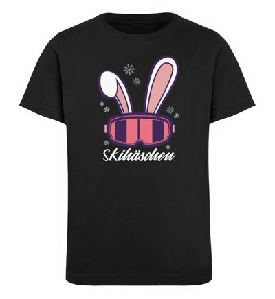 Skihäschen - Kinder Premium Organic T-Shirt Schwarz