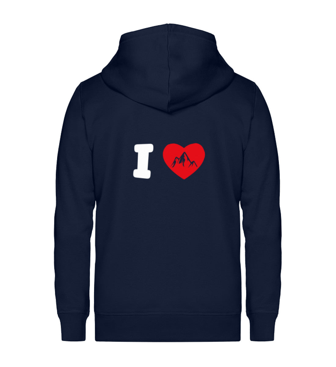 I Love Berge - Unisex Premium Organic Sweatjacke berge Navyblau