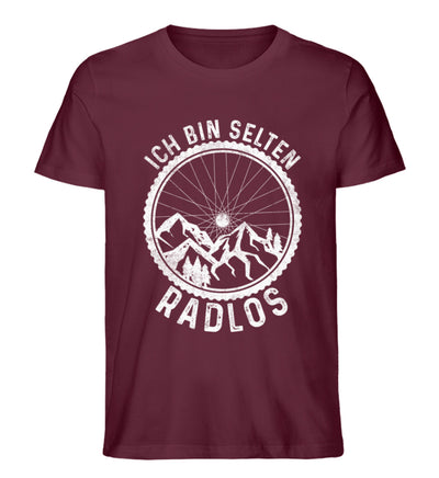 Ich bin selten radlos - Herren Premium Organic T-Shirt fahrrad mountainbike Weinrot