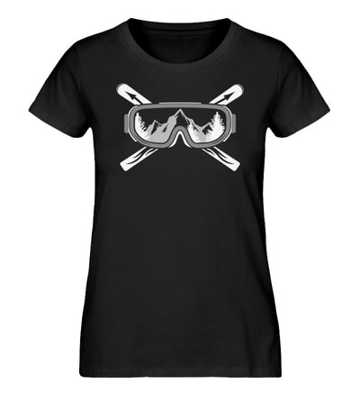 Mountain Skier - Damen Premium Organic T-Shirt ski Schwarz