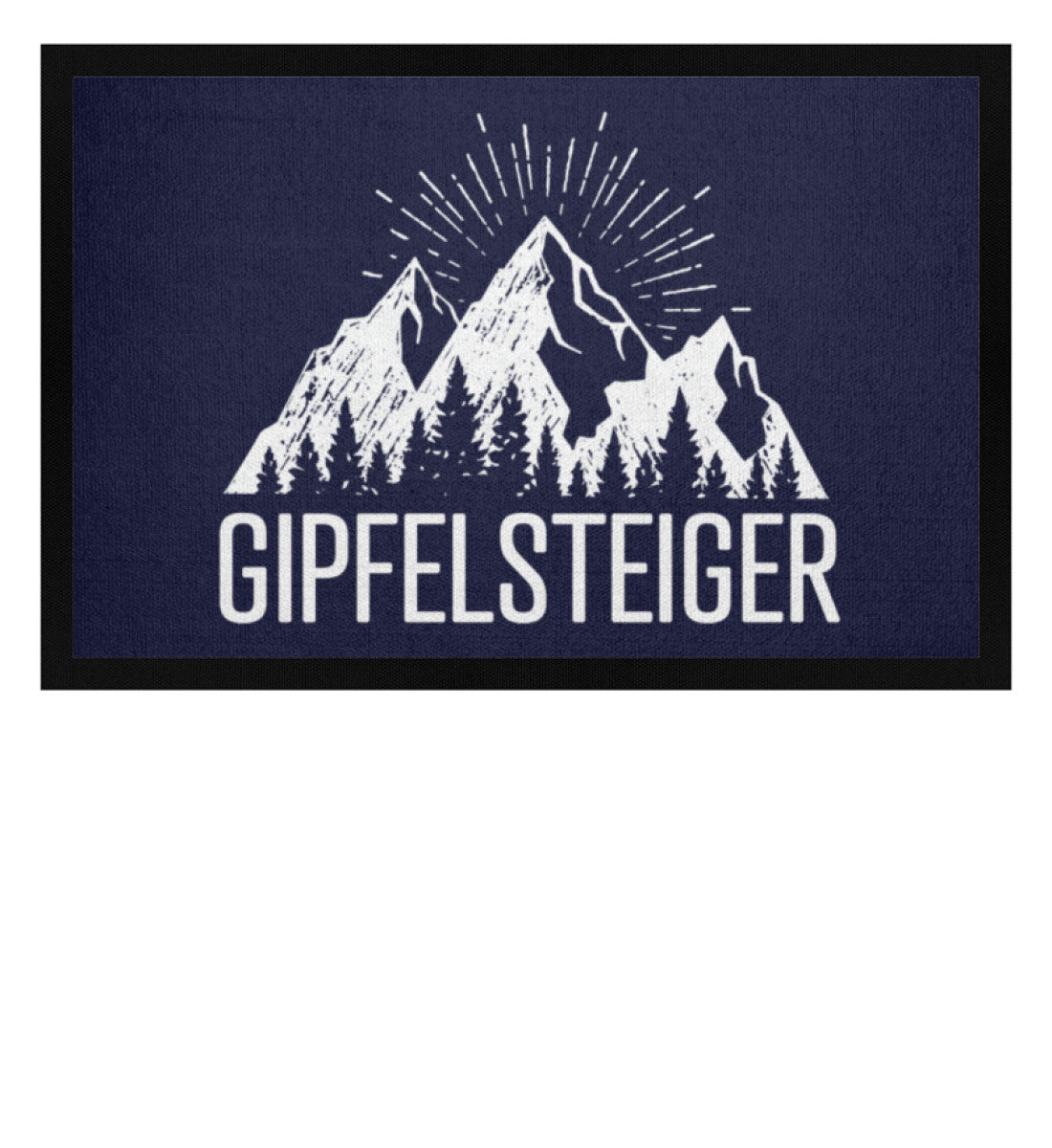 Die Gipfelsteiger - Fußmatte mit Gummirand berge klettern wandern Navy