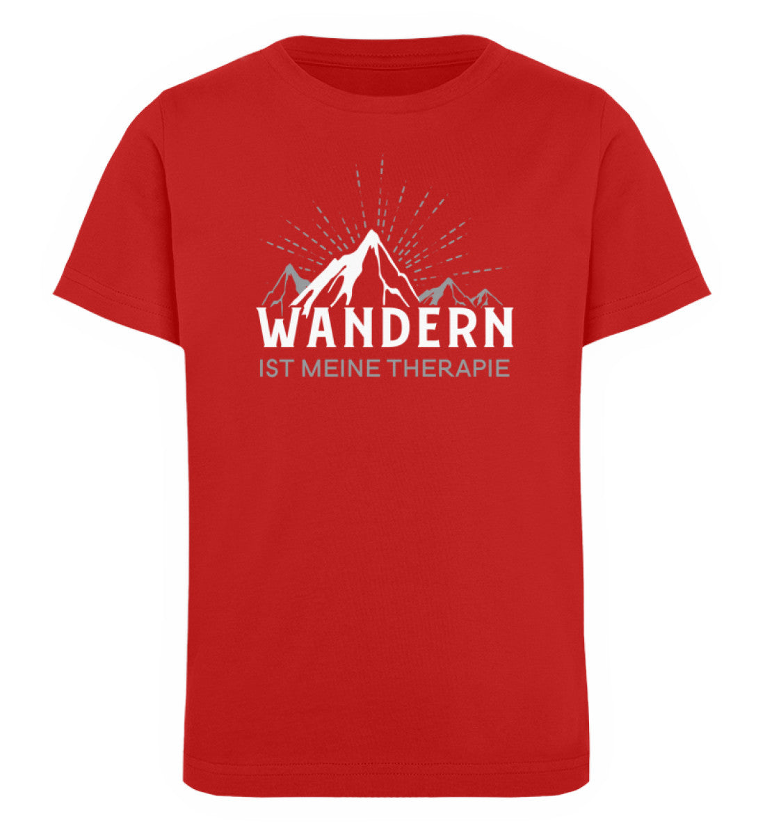 Wandern ist meine Therapie - Kinder Premium Organic T-Shirt Rot