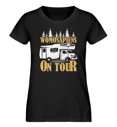 Womosapiens on Tour - Damen Premium Organic T-Shirt camping Schwarz