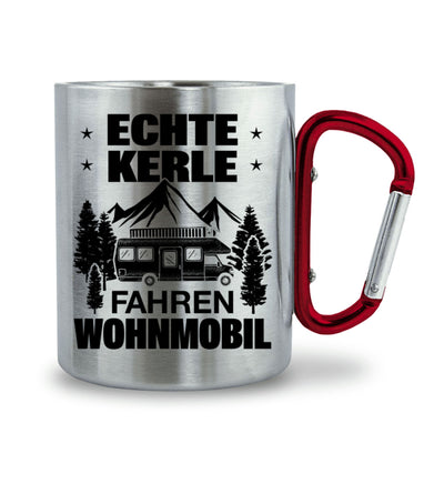 Echte Kerle fahren Wohnmobil - Karabiner Tasse camping 330ml