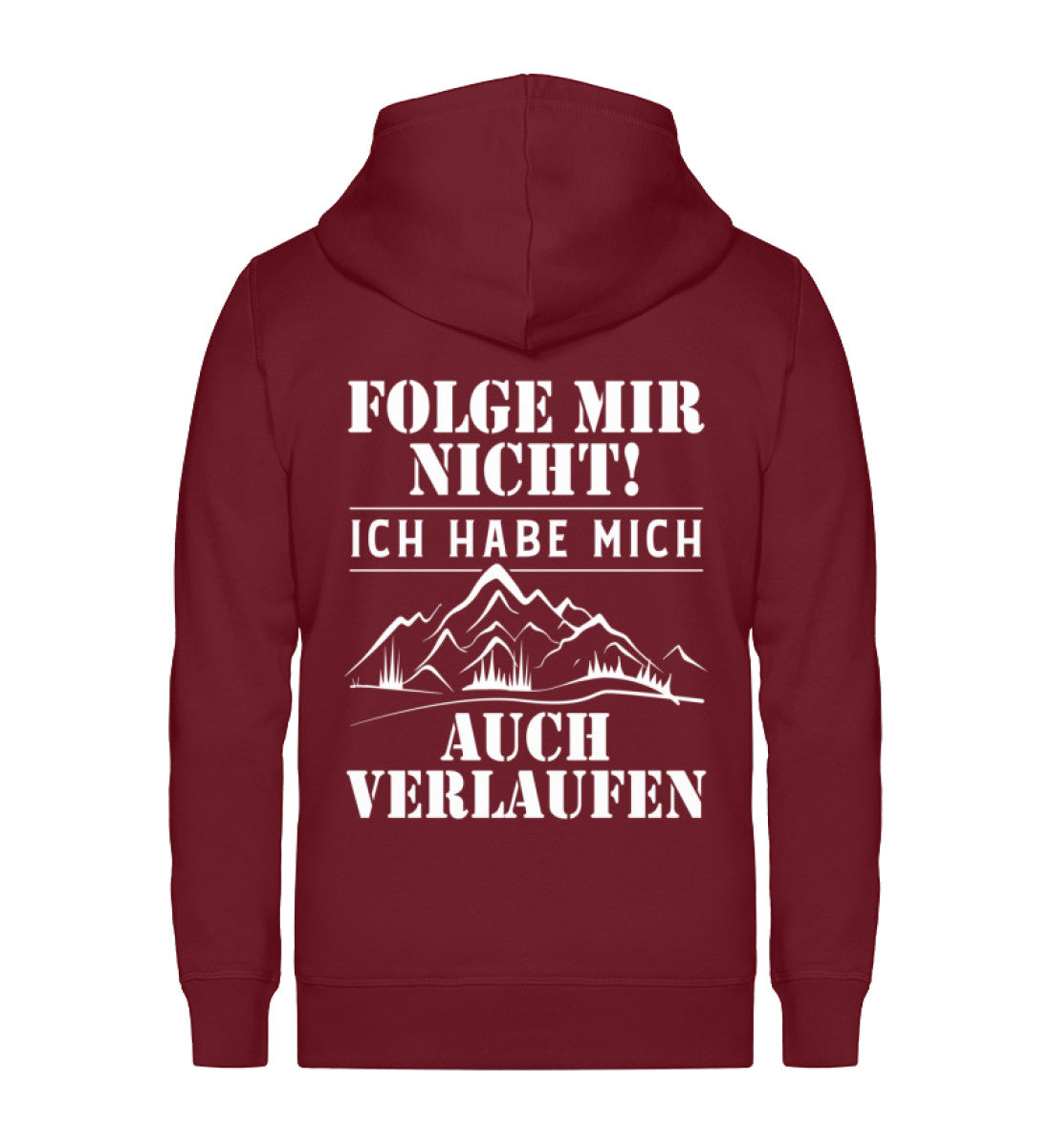 Folge Mir Nicht - Unisex Premium Organic Sweatjacke mountainbike Weinrot