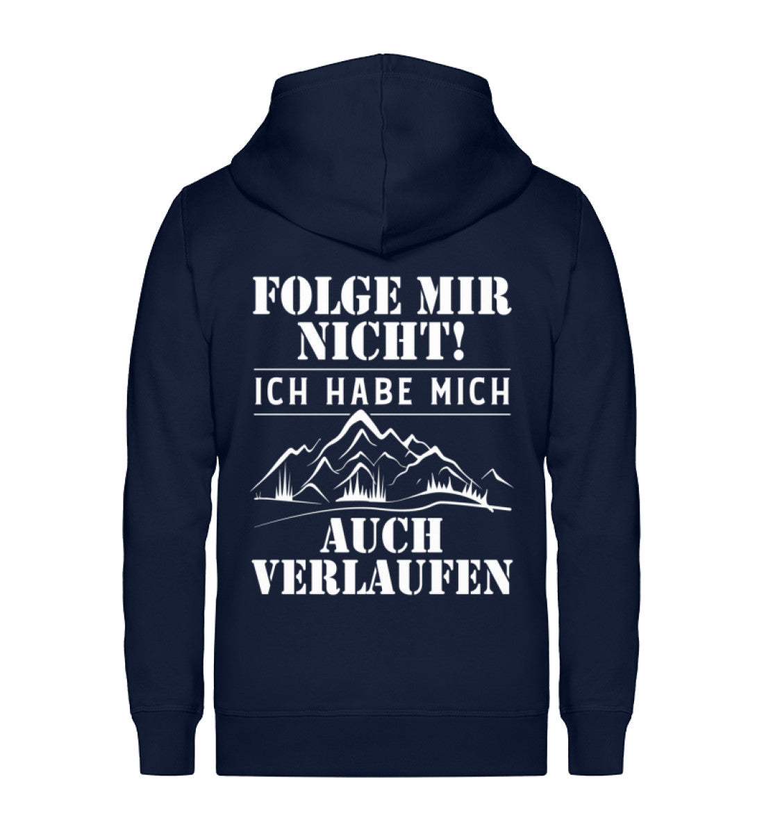 Folge Mir Nicht - Unisex Premium Organic Sweatjacke mountainbike Navyblau