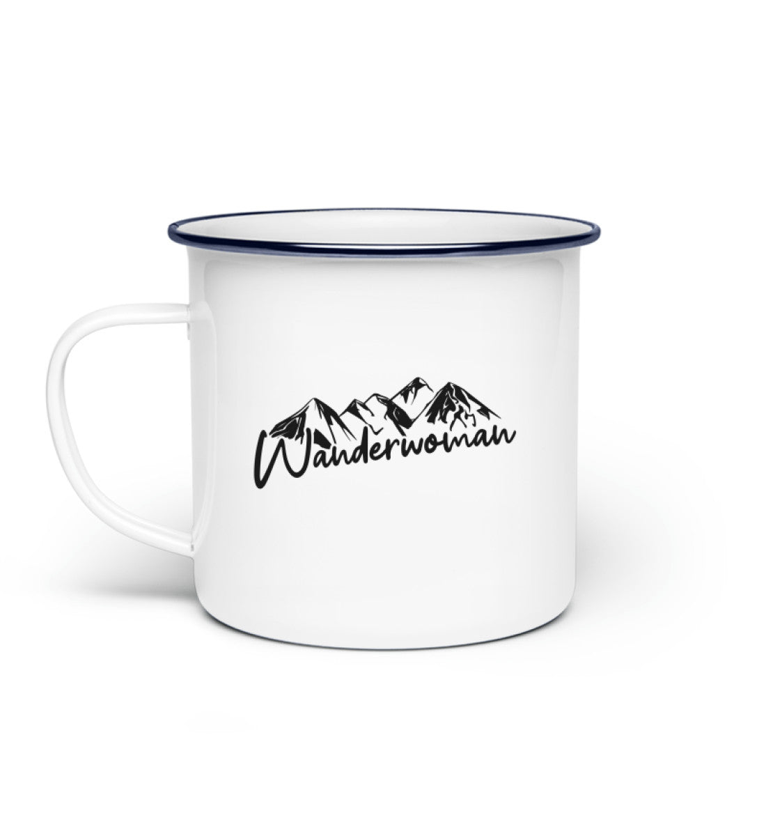 Wanderwoman - Emaille Tasse' berge wandern