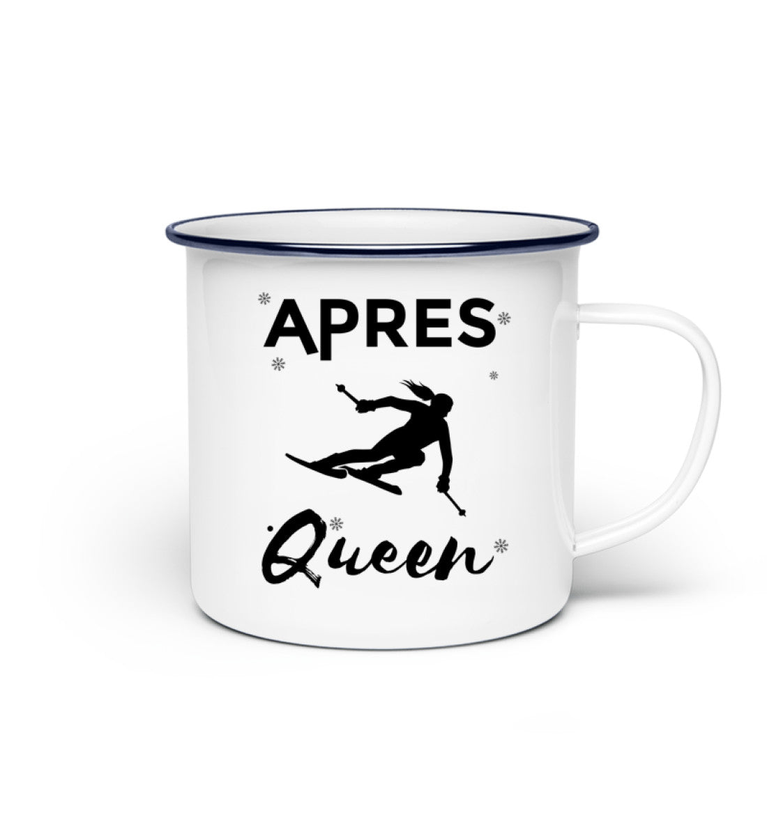 Apres Queen - Emaille Tasse ski