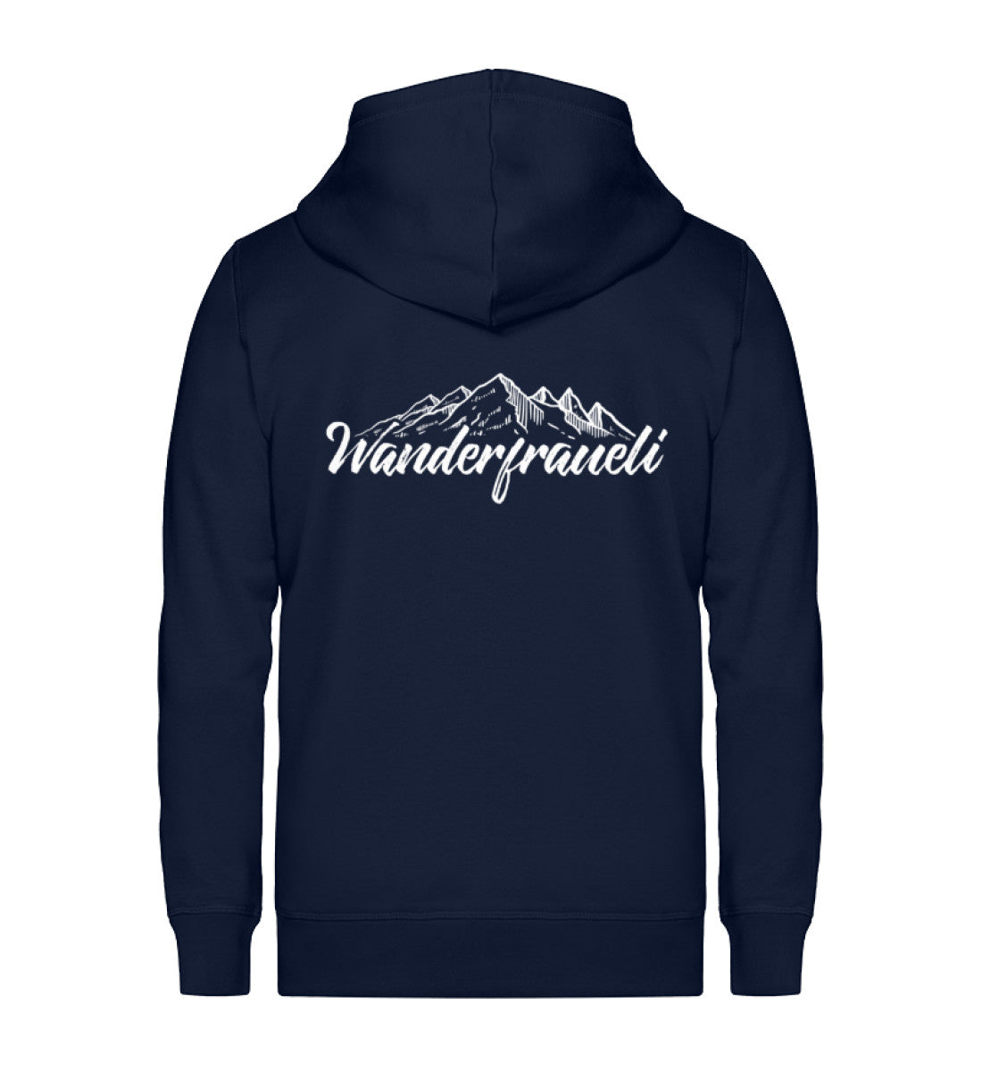 Wanderfraueli - Unisex Premium Organic Sweatjacke wandern Navyblau