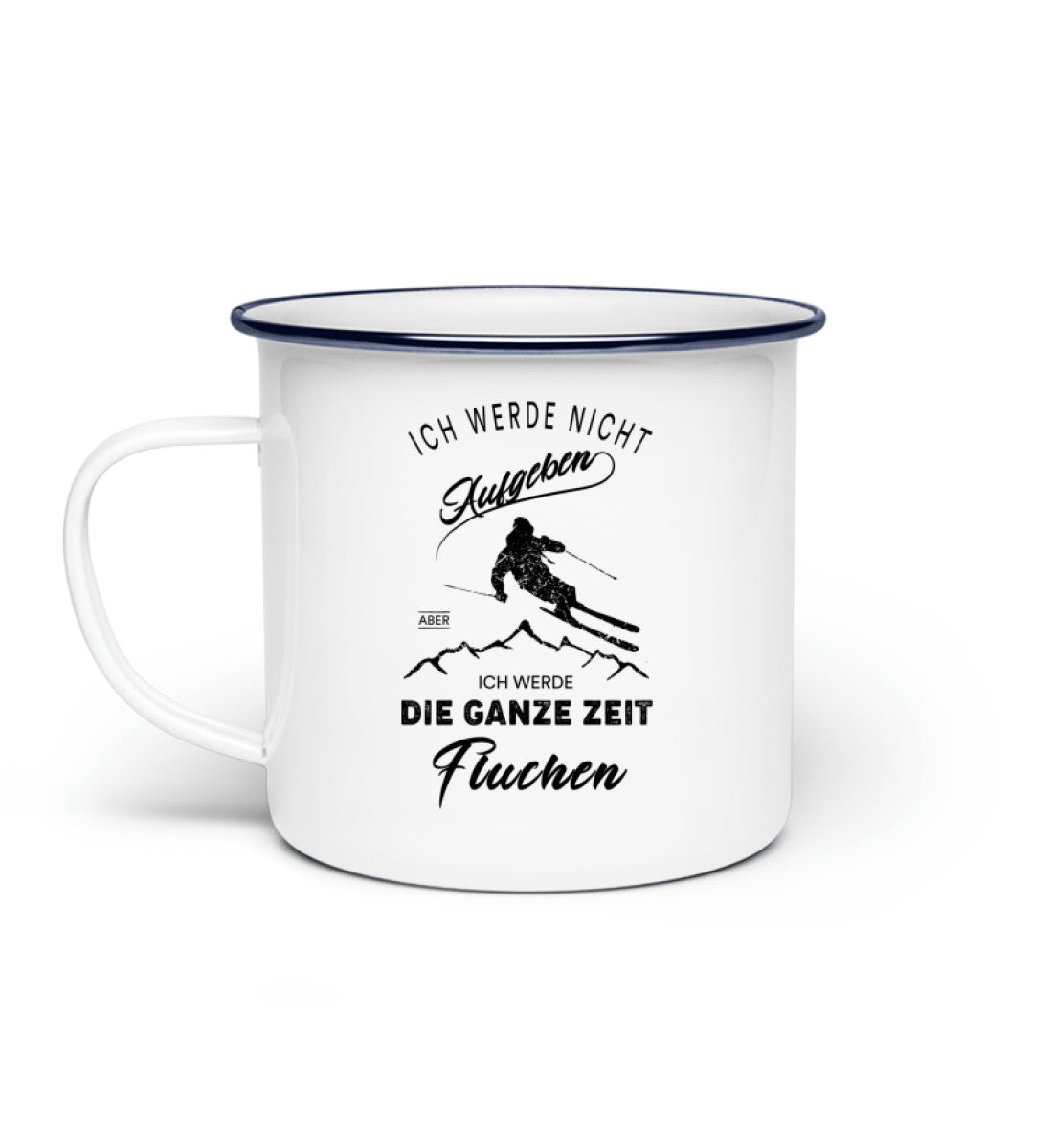 Nicht aufgeben aber fluchen - Ski - Emaille Tasse ski Default Title