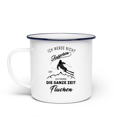 Nicht aufgeben aber fluchen - Ski - Emaille Tasse ski Default Title