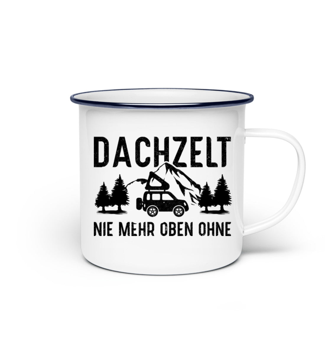 Dachzelt - Emaille Tasse camping