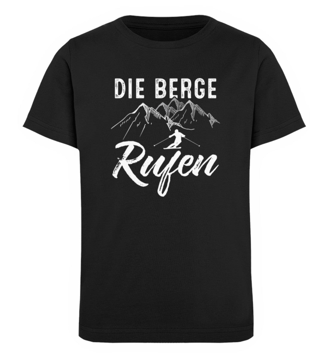 Die Berge rufen - Kinder Premium Organic T-Shirt ski Schwarz