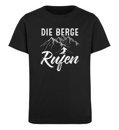 Die Berge rufen - Kinder Premium Organic T-Shirt ski Schwarz