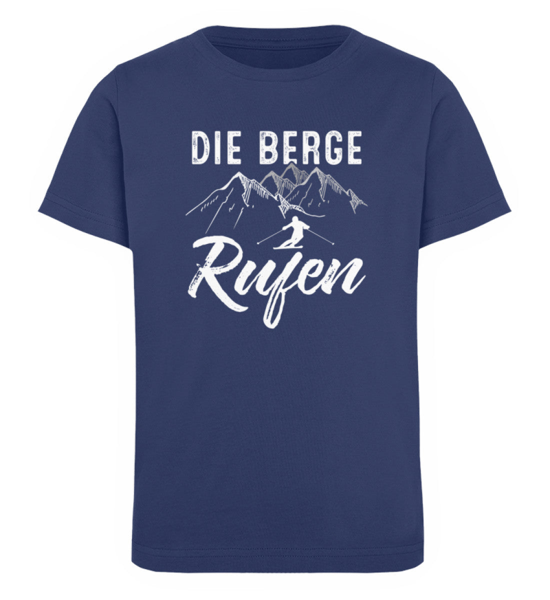 Die Berge rufen - Kinder Premium Organic T-Shirt ski Navyblau