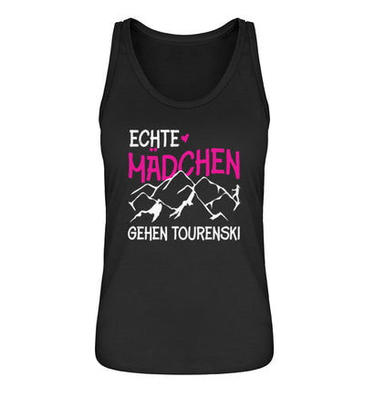 Echte Mädchen gehen Tourenski - Damen Organic Tanktop Schwarz