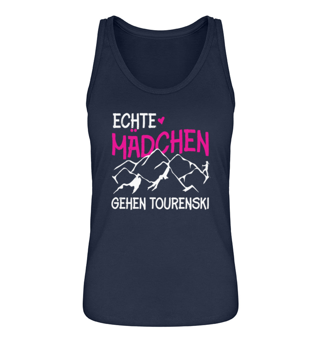 Echte Mädchen gehen Tourenski - Damen Organic Tanktop Navyblau