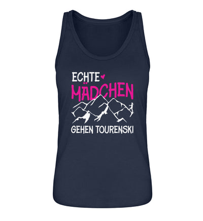 Echte Mädchen gehen Tourenski - Damen Organic Tanktop Navyblau