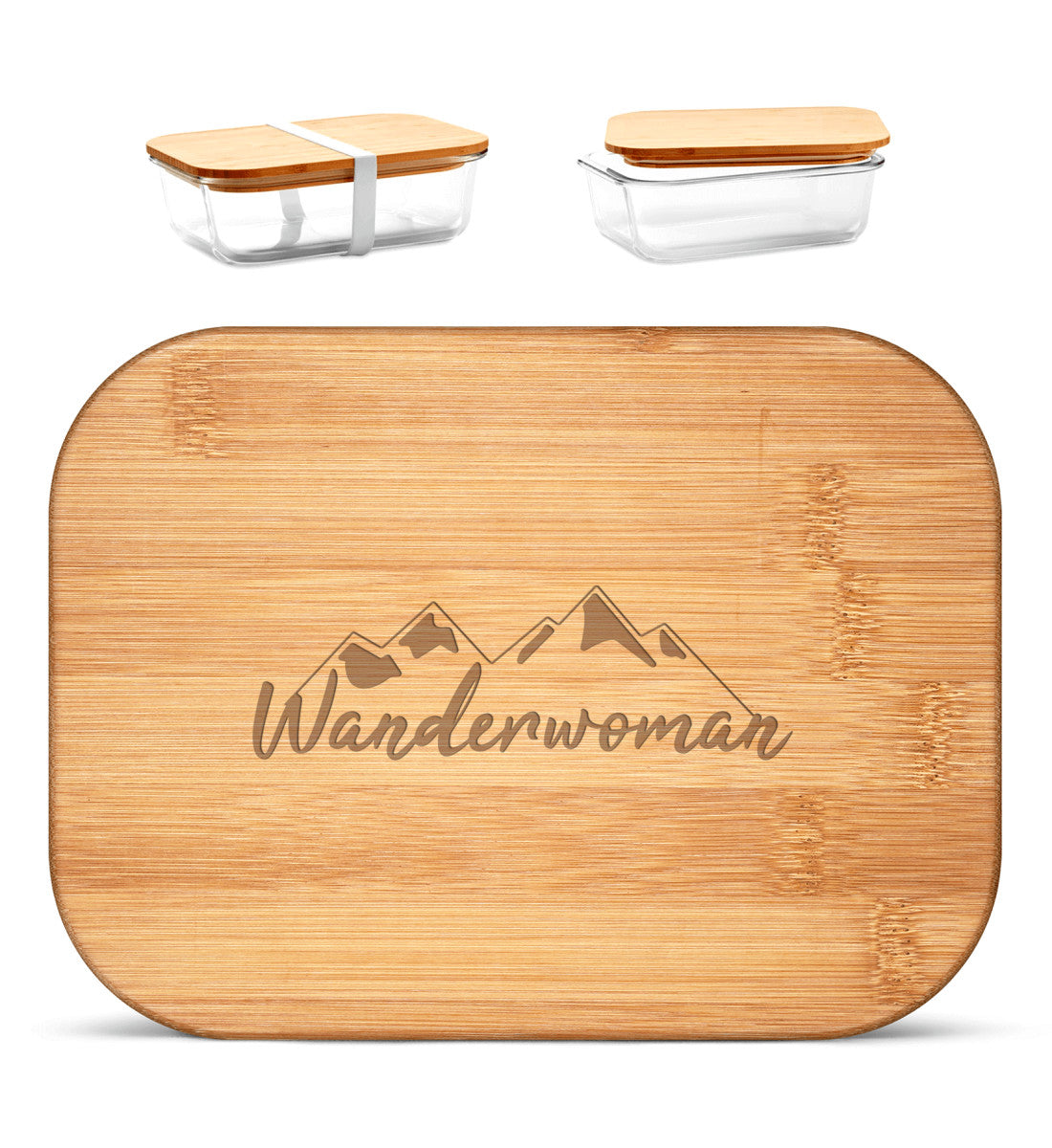 Wanderwoman - Brotdose mit Holzdeckel (Gravur) Default Title