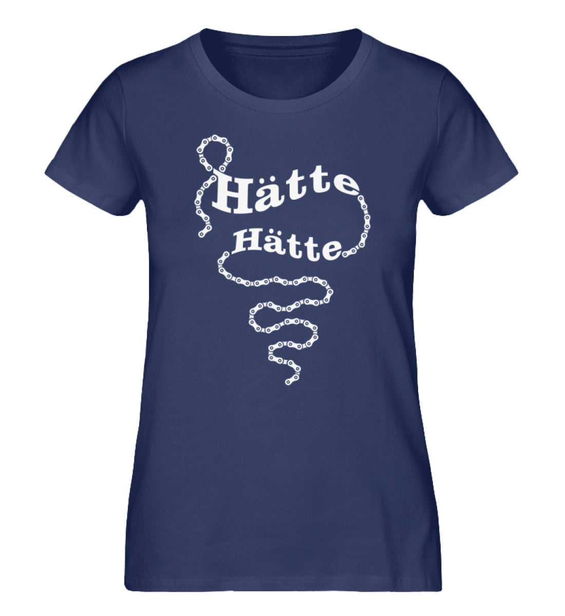 Hätte Hätte Fahrradkette - Damen Organic T-Shirt fahrrad mountainbike Navyblau