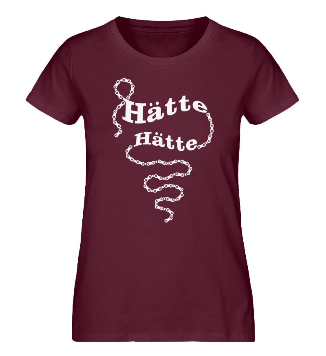 Hätte Hätte Fahrradkette - Damen Organic T-Shirt fahrrad mountainbike Weinrot