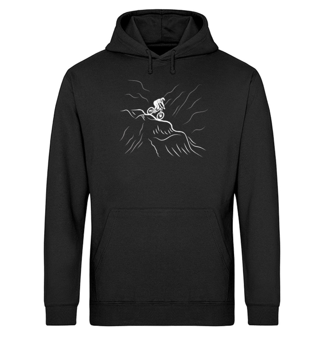 Downhill Mountainbike - Unisex Organic Hoodie mountainbike Schwarz