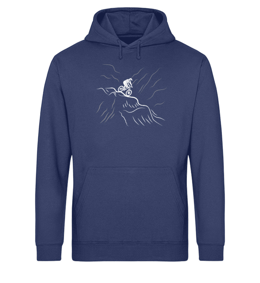 Downhill Mountainbike - Unisex Organic Hoodie mountainbike Navyblau