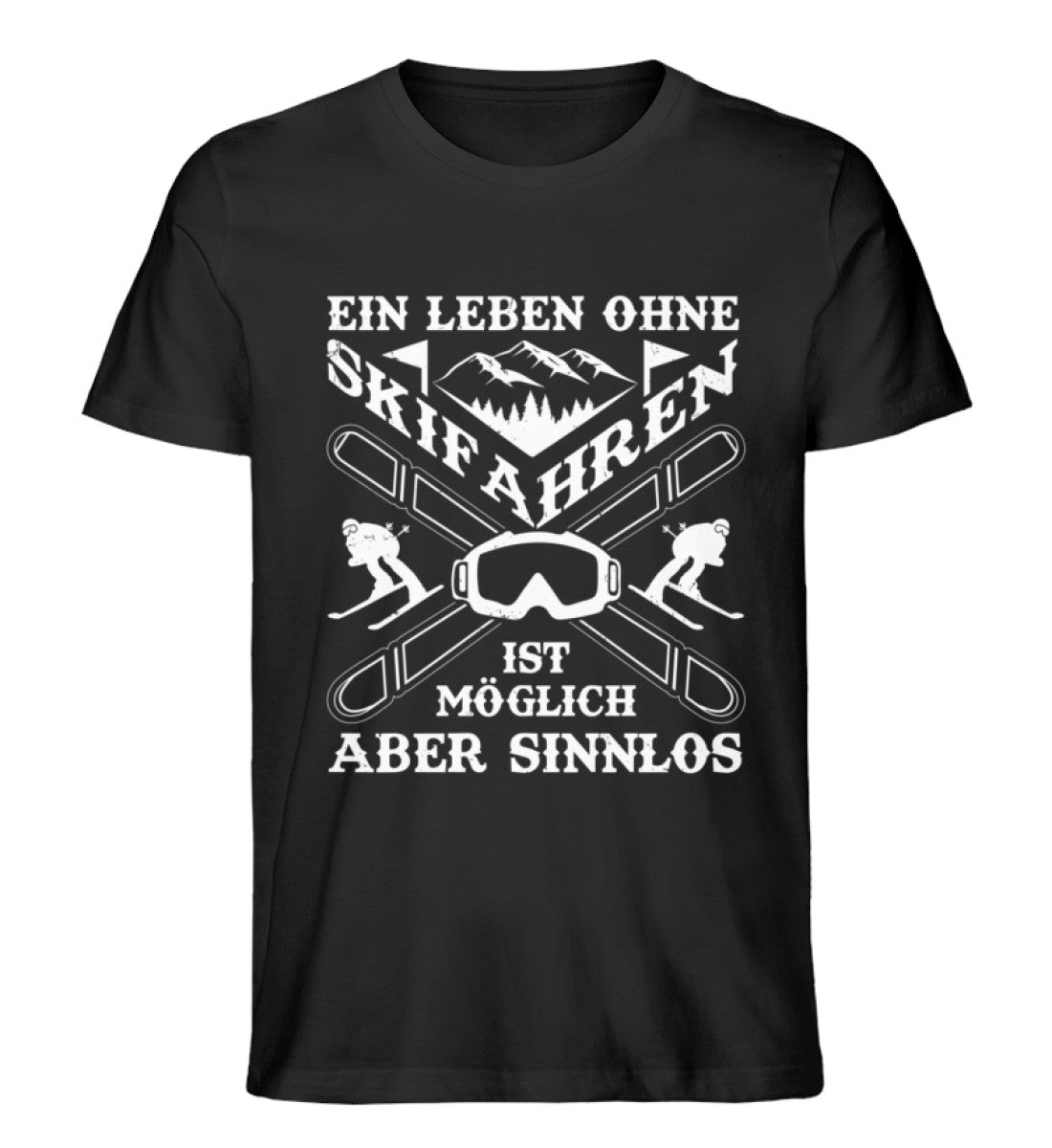 Ein Leben ohne Skifahren - Herren Premium Organic T-Shirt ski Schwarz