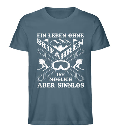 Ein Leben ohne Skifahren - Herren Premium Organic T-Shirt ski Stargazer