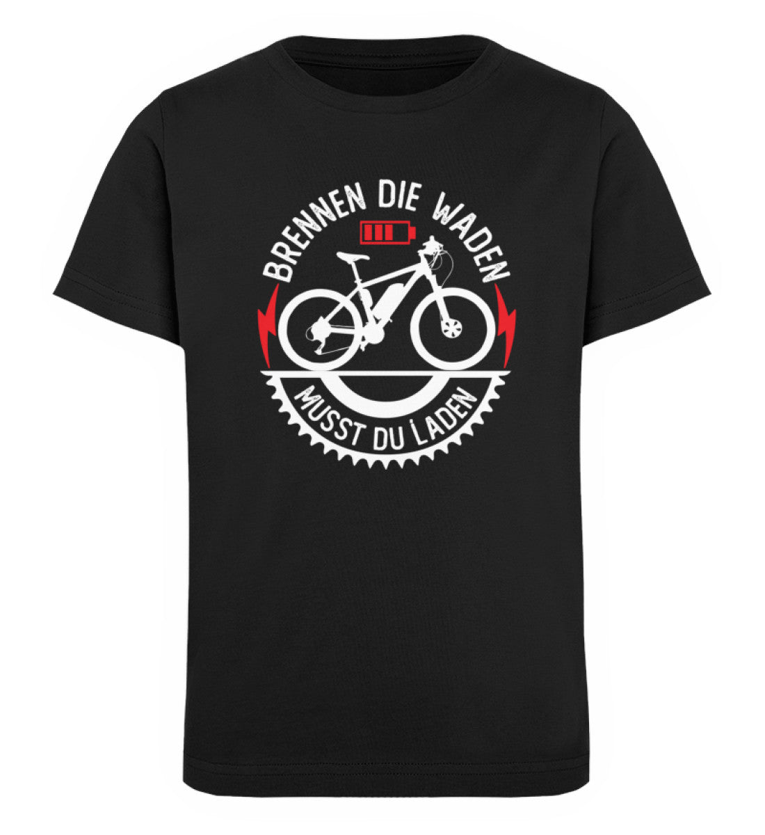 Brennen die Waden musst du laden - Kinder Premium Organic T-Shirt e-bike Schwarz