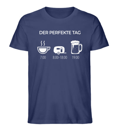 Der perfekte Camping Tag - Herren Organic T-Shirt camping Navyblau