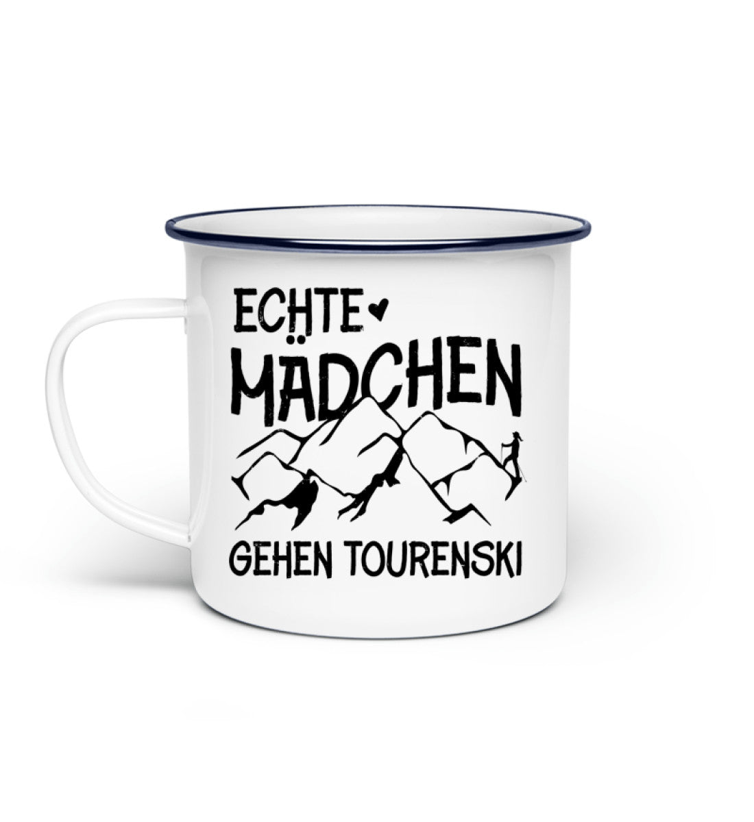 Echte Mädchen gehen Tourenski - Emaille Tasse ski Default Title