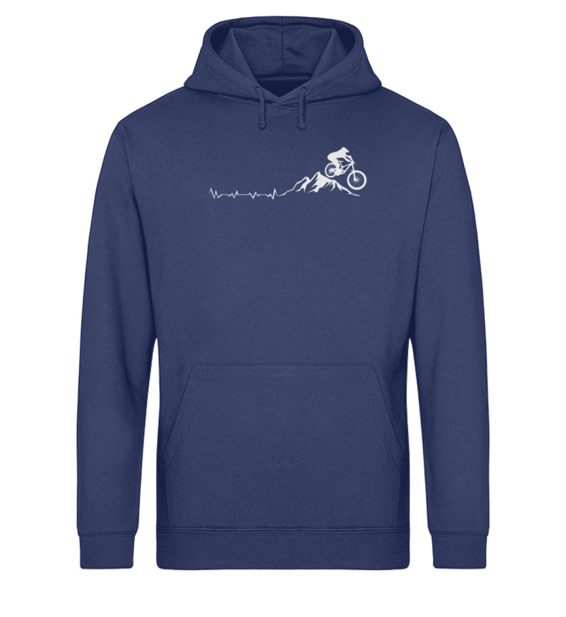 Herzschlag Mountainbiken - Unisex Organic Hoodie mountainbike Navyblau