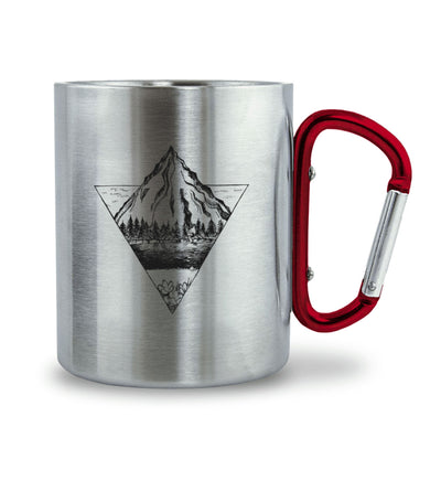 Berg - Geometrisch - Karabiner Tasse berge wandern 330ml