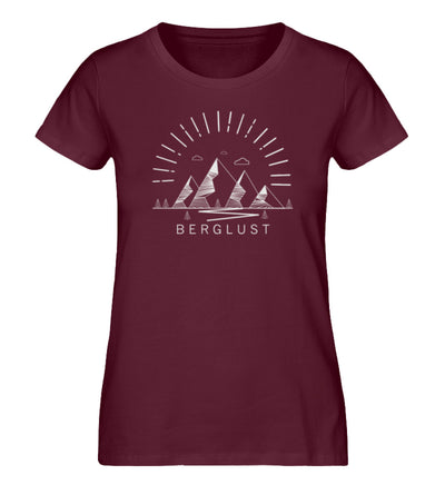 Logo - Damen Premium Organic T-Shirt berge Weinrot