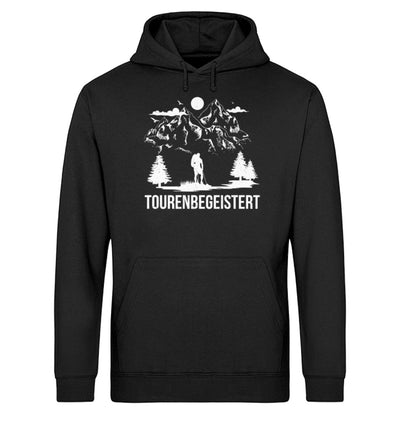 Tourenbegeisterung - Unisex Organic Hoodie wandern Schwarz