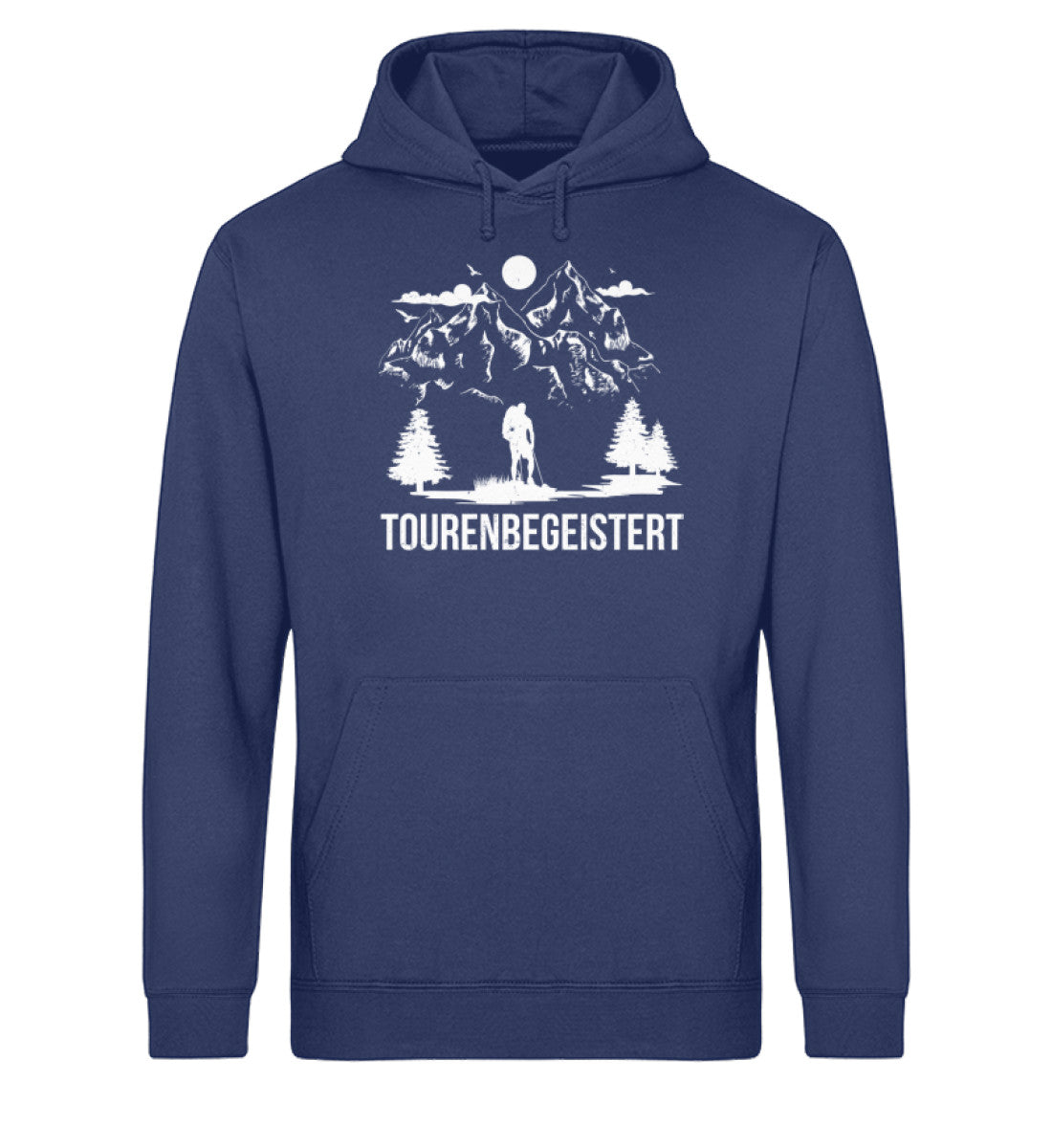 Tourenbegeisterung - Unisex Organic Hoodie wandern Navyblau