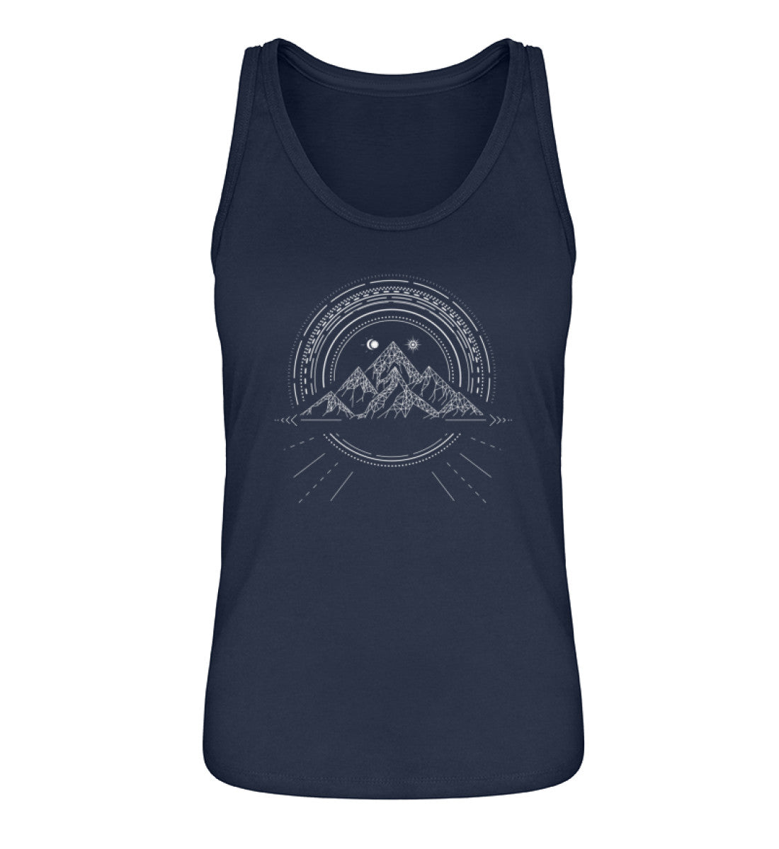 Bergreise Geometrisch - Damen Organic Tanktop berge camping Navyblau