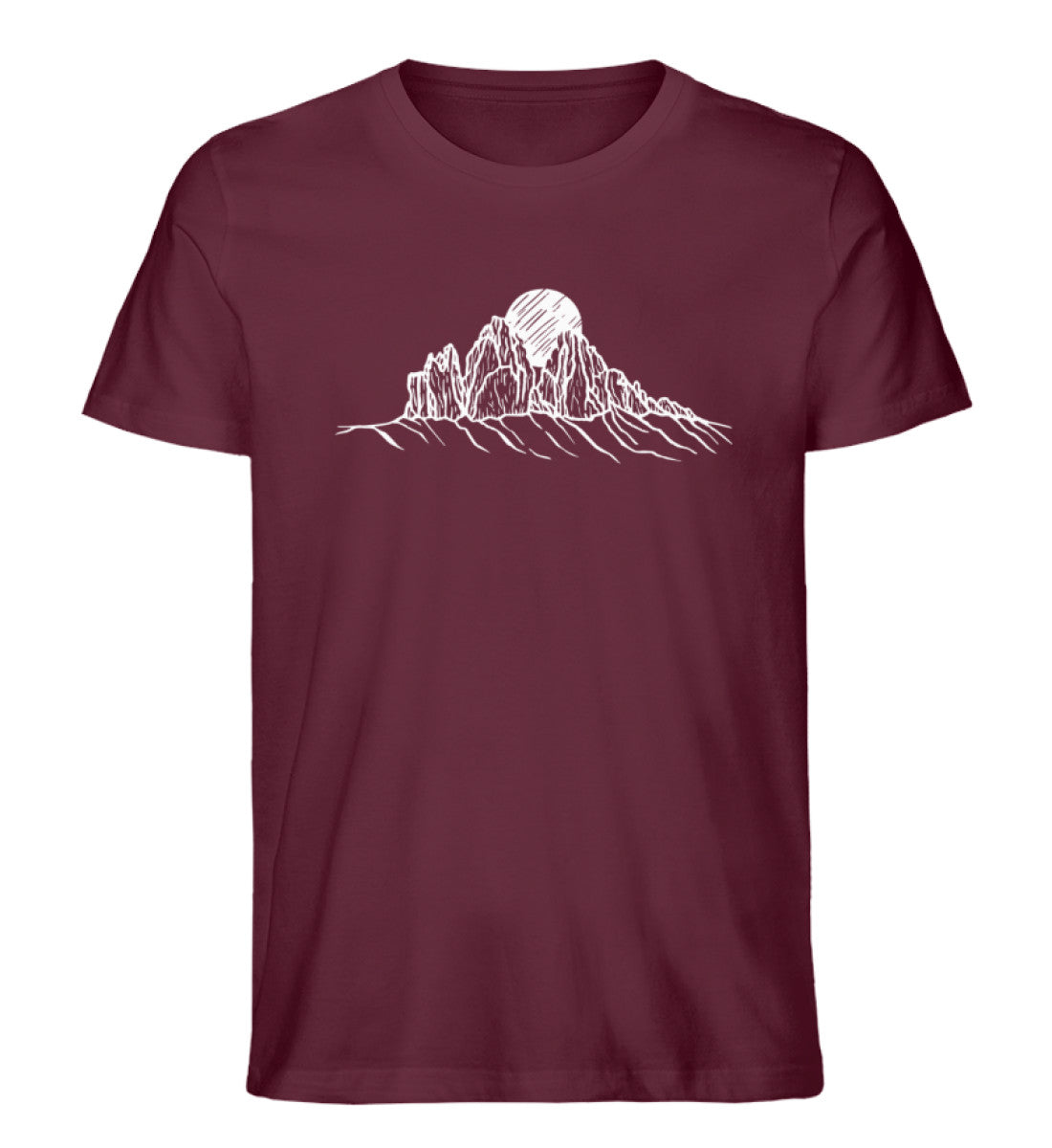 Drei Zinnen - Herren Premium Organic T-Shirt berge wandern Weinrot