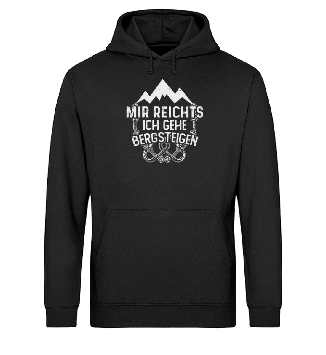 Mir reichts ich geh bergsteigen - Unisex Organic Hoodie berge klettern Schwarz