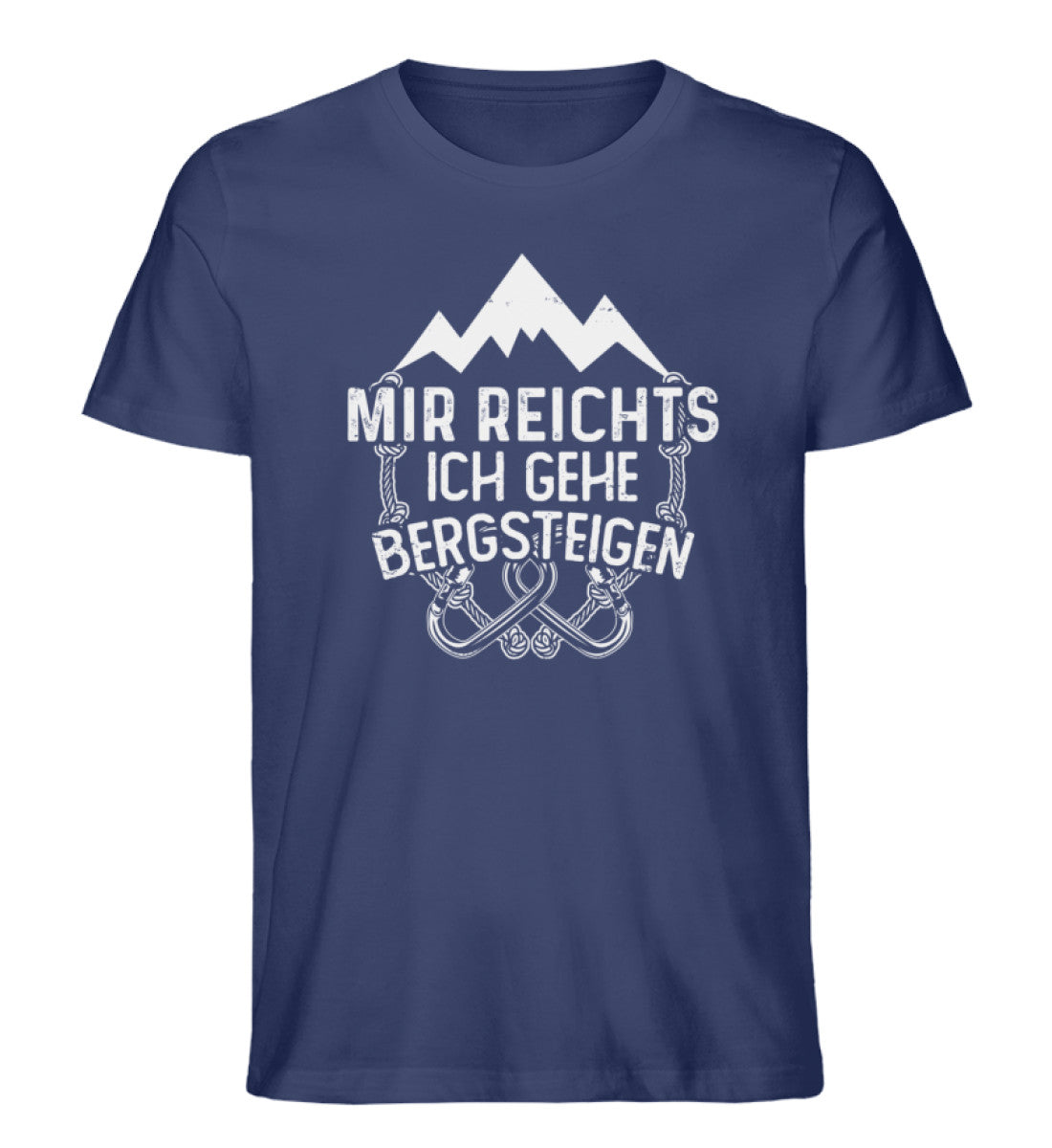 Mir reichts ich geh bergsteigen - Herren Organic T-Shirt berge klettern Navyblau