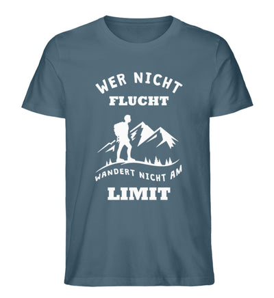 Wer nicht flucht wandert nicht am Limit - Herren Premium Organic T-Shirt berge Stargazer