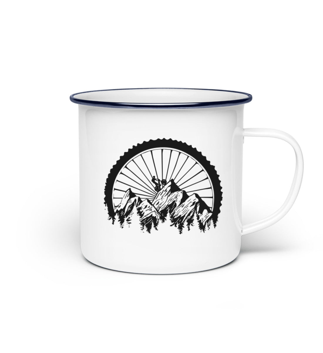 Mountainbike Geometrisch - Emaille Tasse mountainbike Default Title